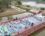 International Day of Yoga celebration in Lumbini and Pokhara